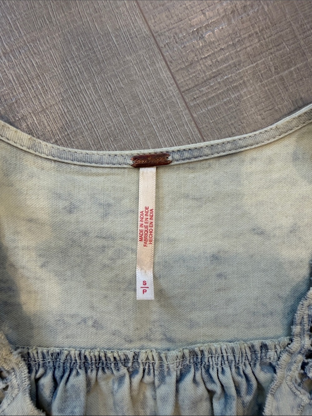 Free People Corinna Denim Top - Picture 2 of 5
